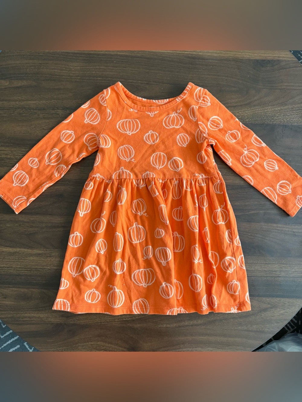 Baby girl pumpkin Halloween dress